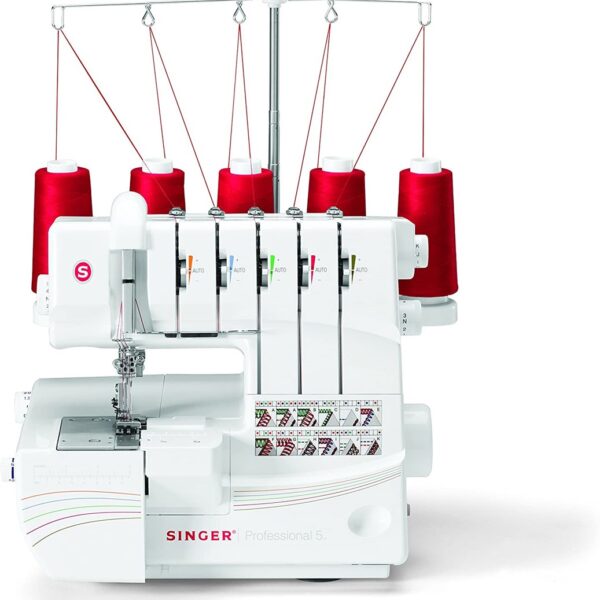 Overlock Singer 14T968 sewing machine, electric current, white