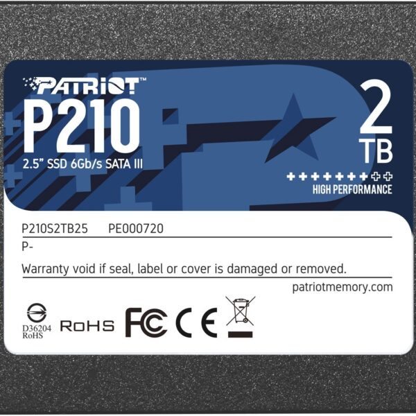 Patriot Memory P210 2.5" 2000 GB Serial ATA  III