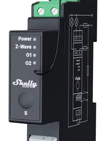 Shelly Qubino Wave Pro 2PM​ electrical relay Black