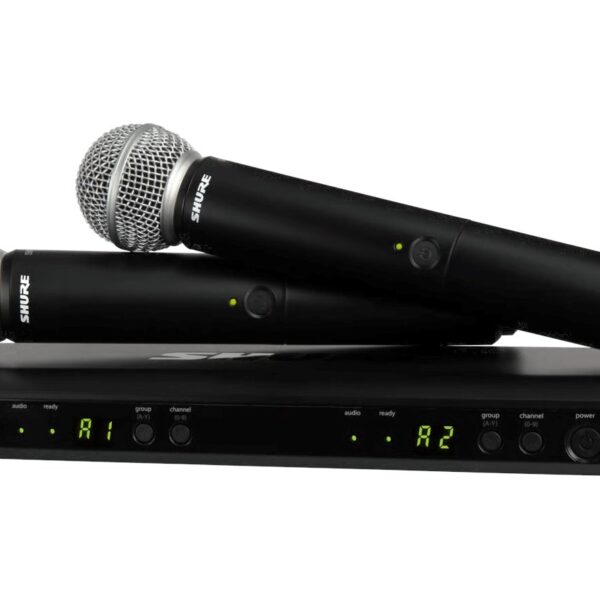 Shure BLX288E/SM58-H8E - wireless system with receiver and two SM58 microphones
