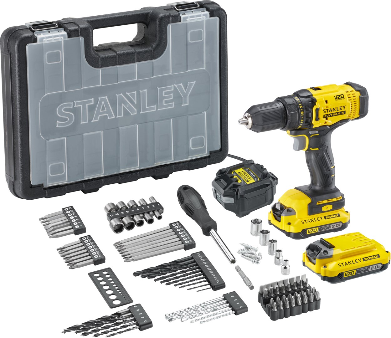 STANLEY SFMCD700D2A-QW 20V boor/schroefmachine