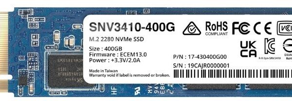 Synology Plus Series 400GB M.2 (22x80) NVMe PCIe 3.0x4 SNV3410-400G (DWPD 0.7)