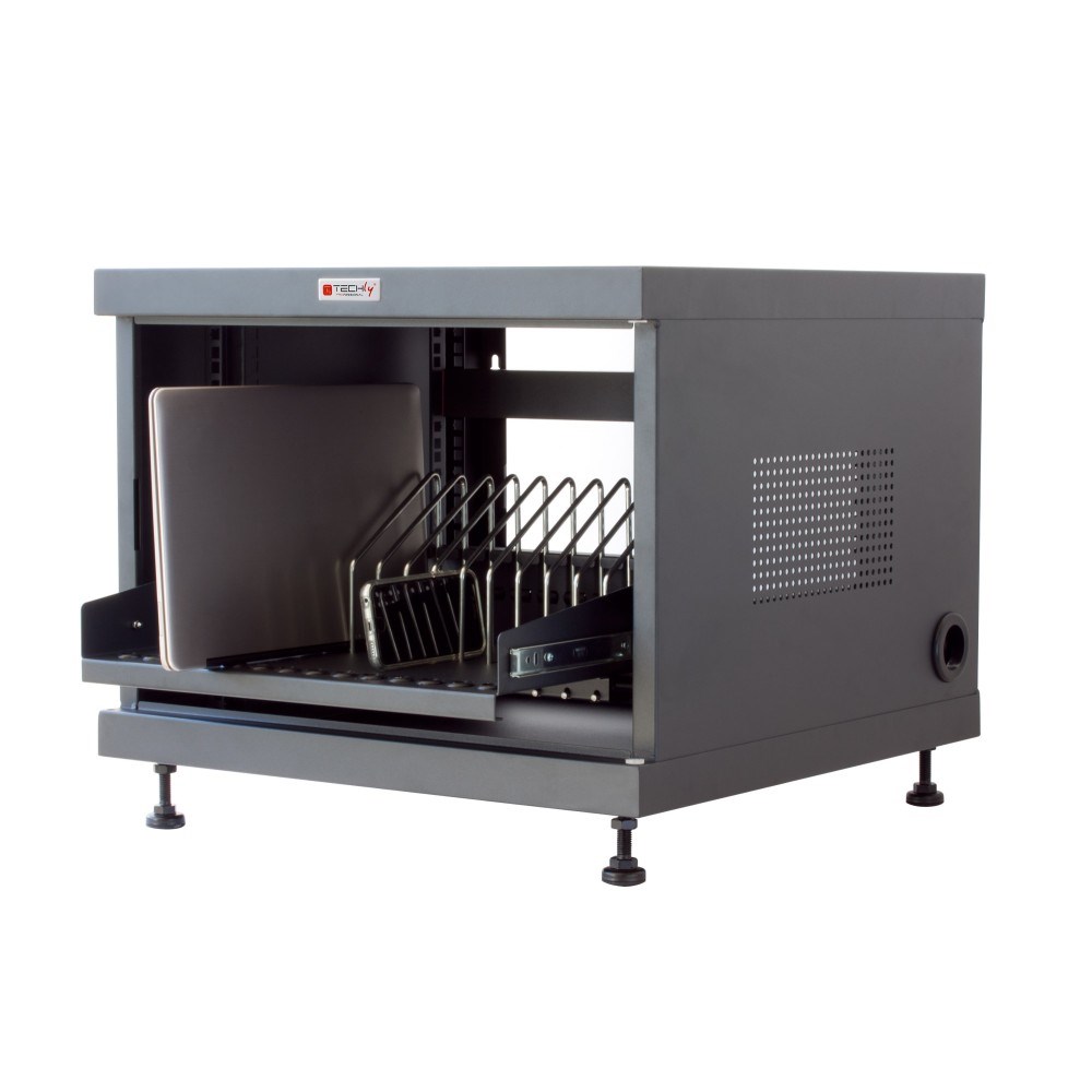 Techly Professional Charging Cabinet 14 Tablets and Smartphones