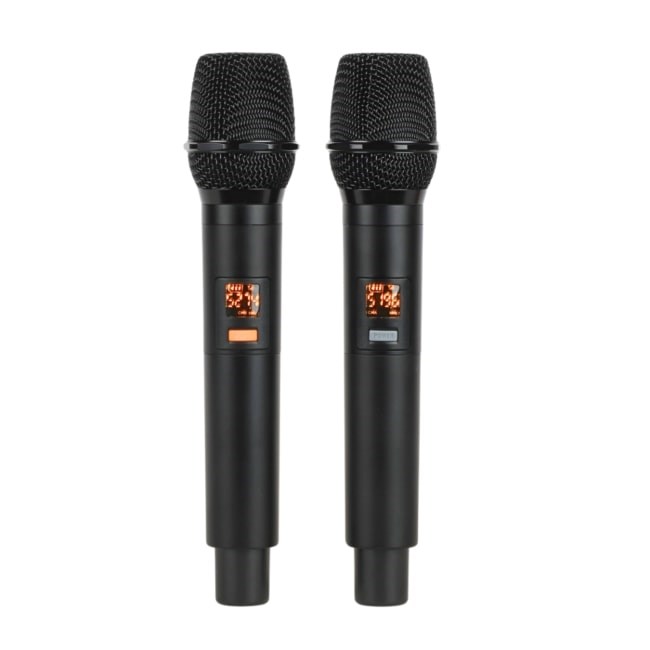V-TONE BQ12 GO MP3 - active 8" battery-powered speaker with wireless microphone and remote control, black