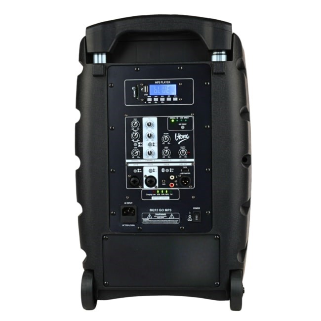 V-TONE BQ12 GO MP3 - active 8" battery-powered speaker with wireless microphone and remote control, black