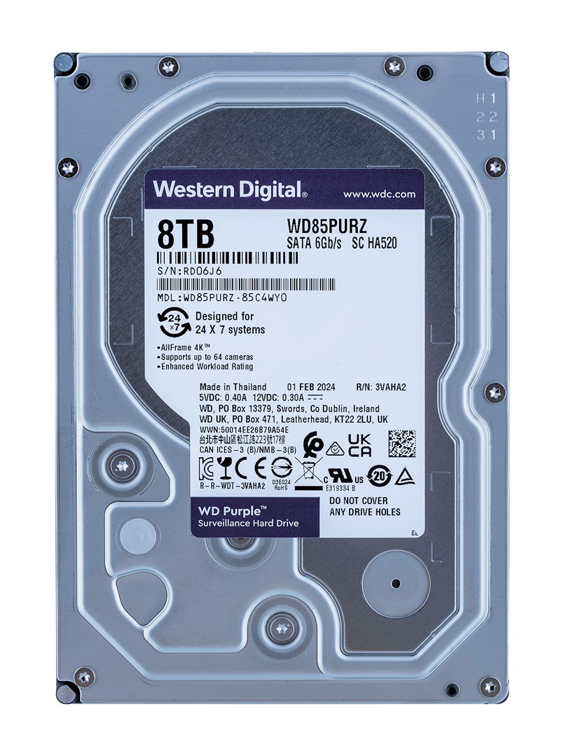 Western Digital Blue 8TB WD PURPL 8TB WD PURPLE 3.5" Serial ATA III
