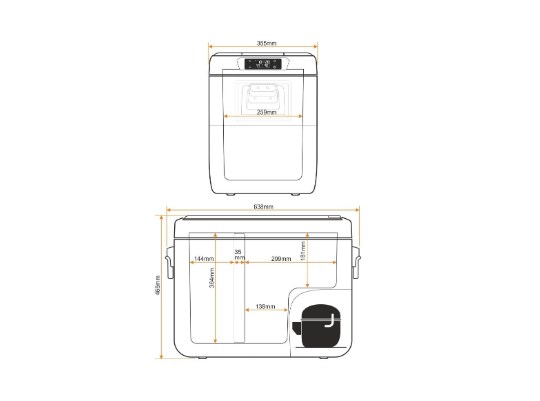 Yolco KX40 GREEN portable compressor refrigerator