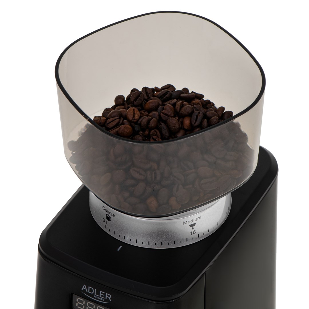 Adler AD 4300 Koffiemolen met maalschijven zwart