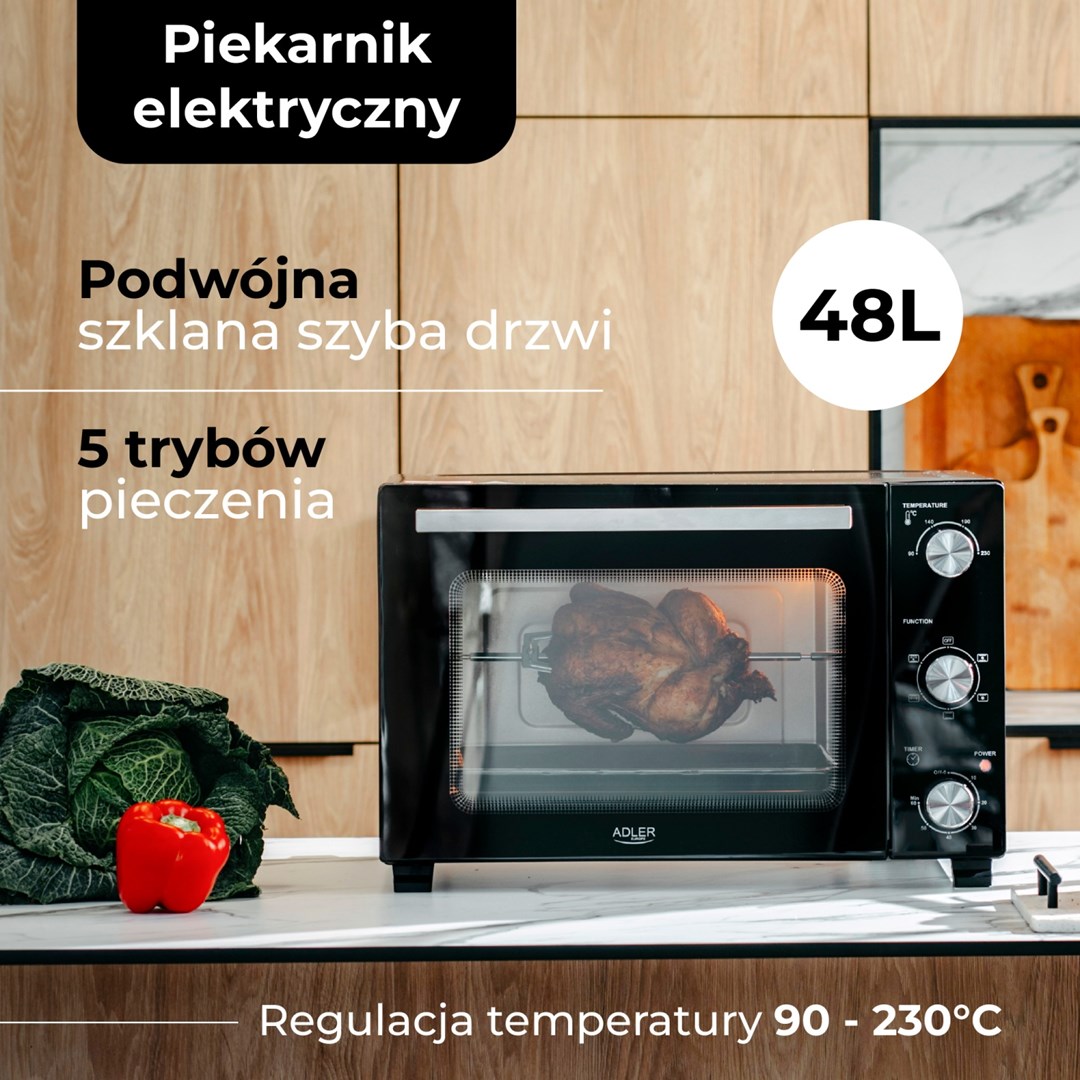 Adler AD 6026 oven Zwart