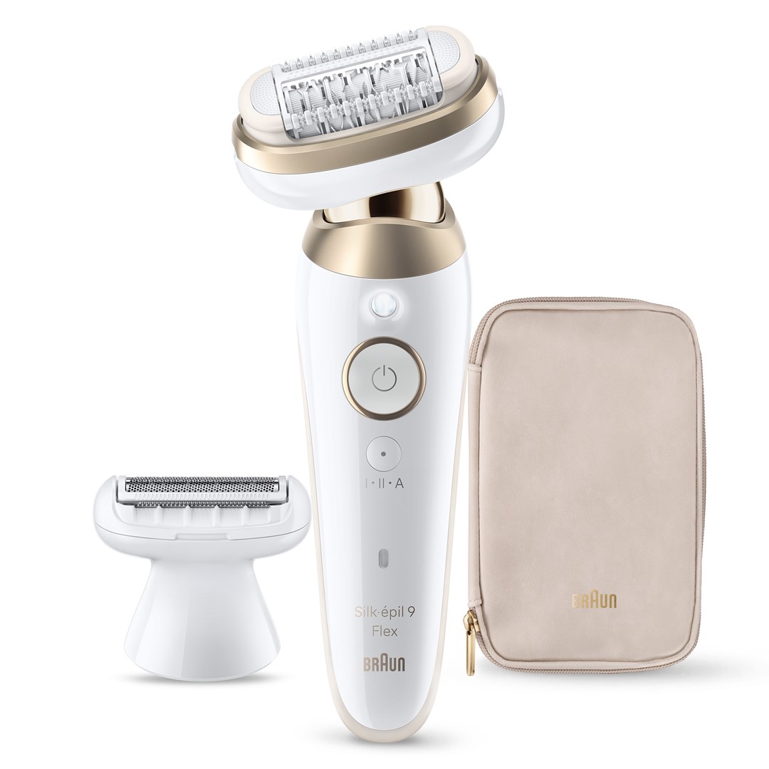 Braun Silk-épil 9 Silk·épil 9 Flex 9-030 3D 40 pincetten Wit, Goud