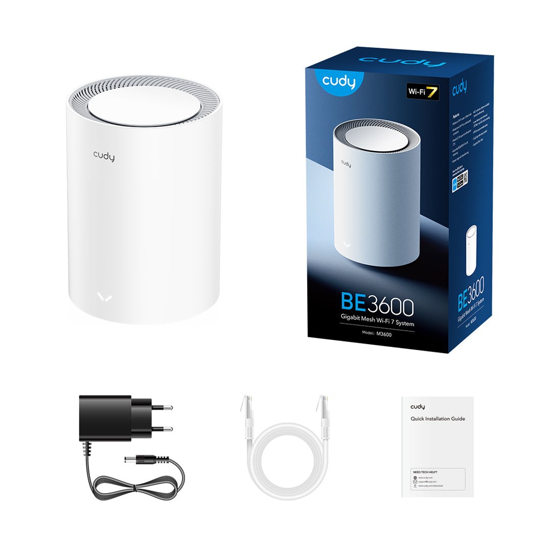 Cudy M3600 Dual-band (2.4 GHz / 5 GHz) Wi-Fi 7 (802.11be) Wit 3 Intern