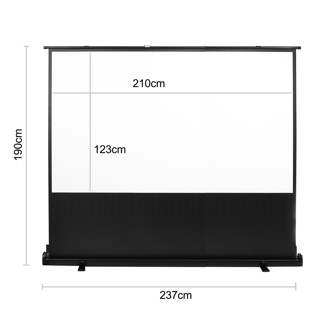 Draagbaar projectiescherm Maclean, compact, vloer, 100", 16:9, MC-964