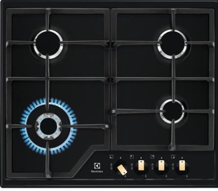 Electrolux EGS6436RK Zwart Ingebouwd Gaskookplaat 4 zone(s)