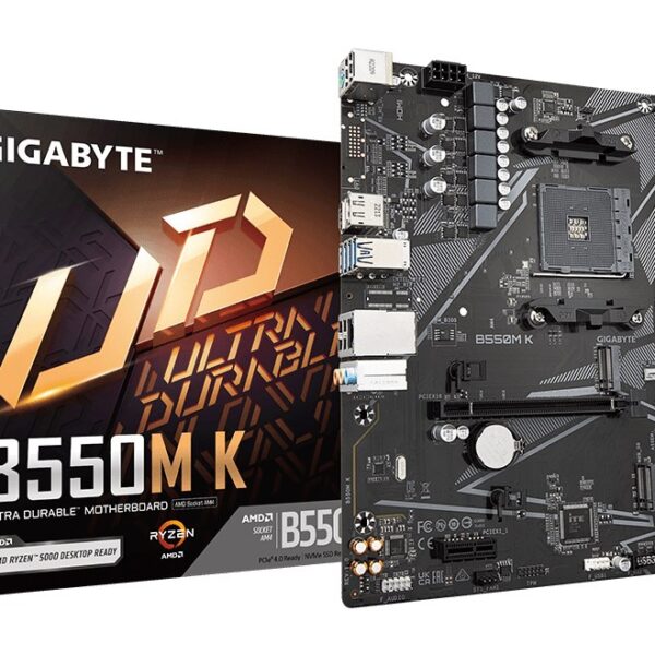 GIGABYTE B550M K moederbord AMD B550 Socket AM4 micro ATX