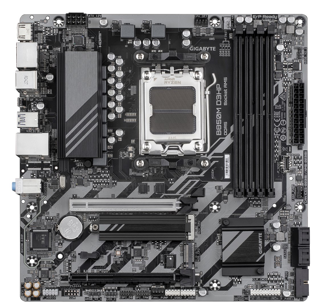 GIGABYTE B850M D3HP moederbord AMD B850 Socket AM5 micro ATX