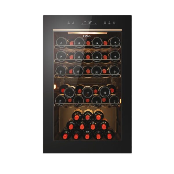 Haier Wine Bank 50 Serie 3 HWS49GAE Compressorwijnkoeler Vrijstaand Zwart 49 fles(sen)