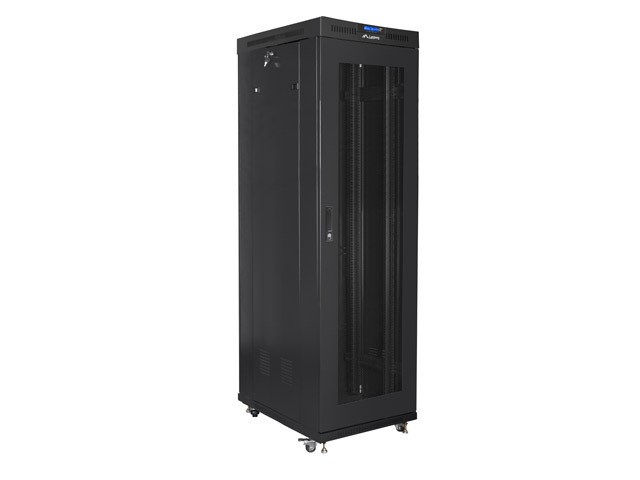 LANBERG VRIJSTAANDE 19" RACKKAST 42U 600 × 1000 ZWART GEPERFOREERDE DEUREN LCD (FLAT PACK) V2