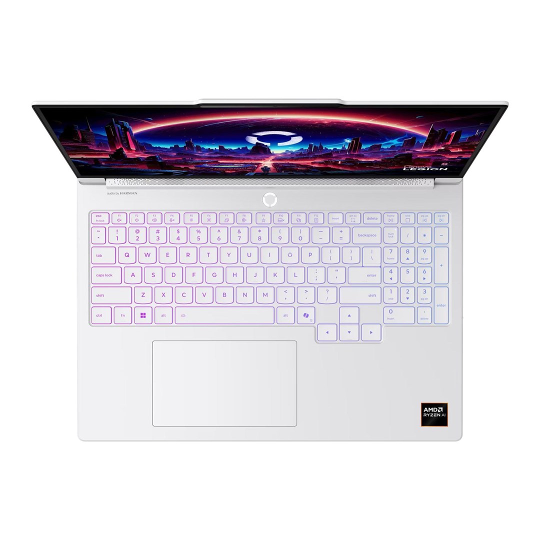 Lenovo Legion 7 16AGP11 Ryzen AI 7 450 16'' WQXGA OLED 240 Hz 500 nits LBL glanzend 32 GB LPDDR5X-8533 SSD 1 TB GeForce RTX 5060 8 GB camera 5,0 MP + IR 84 Wh Windows 11 Pro Glacier White