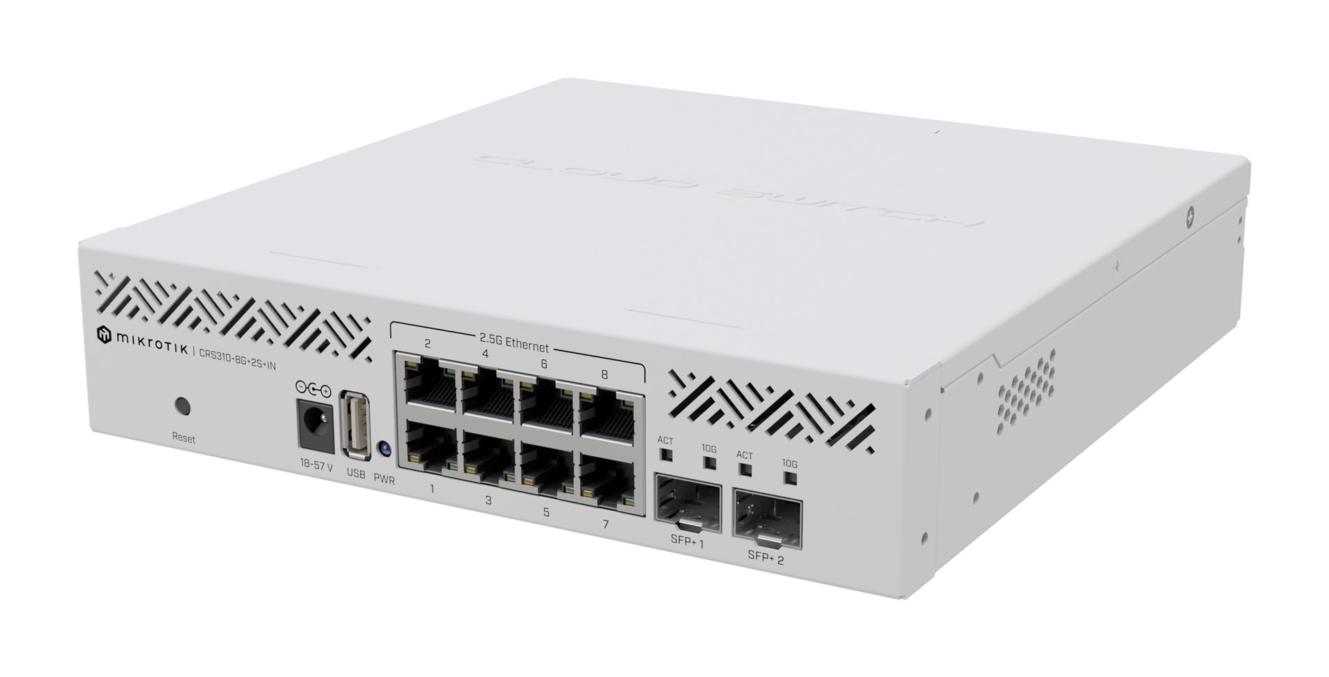 Mikrotik CRS310-8G+2S+IN 10p Beheerde 2.5G/Multigigabit/10G Schakelaar
