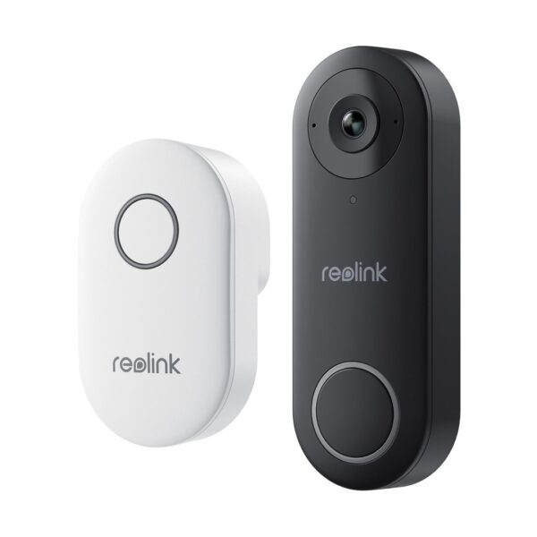 Reolink D340W - 5 MP videodeurbel met bel, 2,4/5 GHz wifi, persoonsdetectie, tweewegaudio, werkt met NVR's, wit