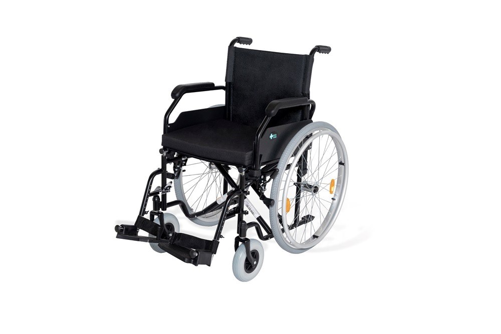 Stalen rolstoel RF-1 Cruiser Zwart 48cm