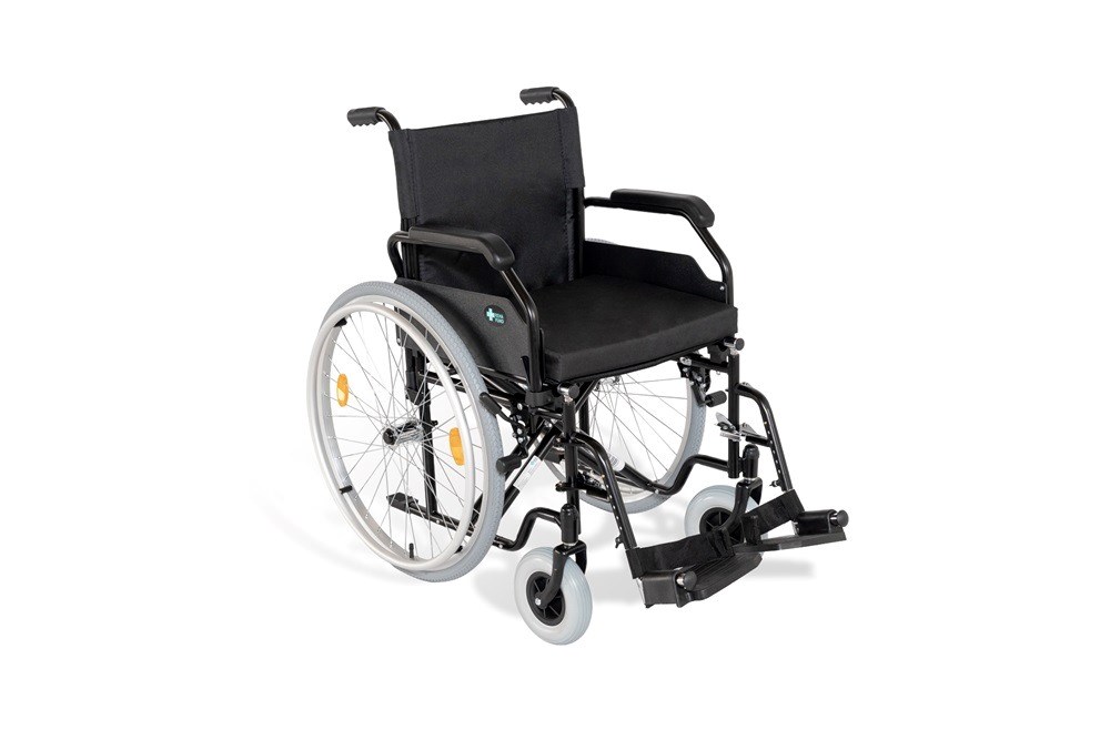 Stalen rolstoel RF-1 Cruiser Zwart 48cm