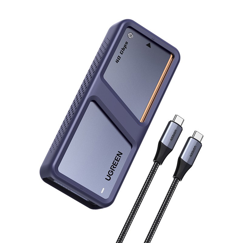 Ugreen behuizing voor M.2 NVMe SSD D703 USB4 Grijs
