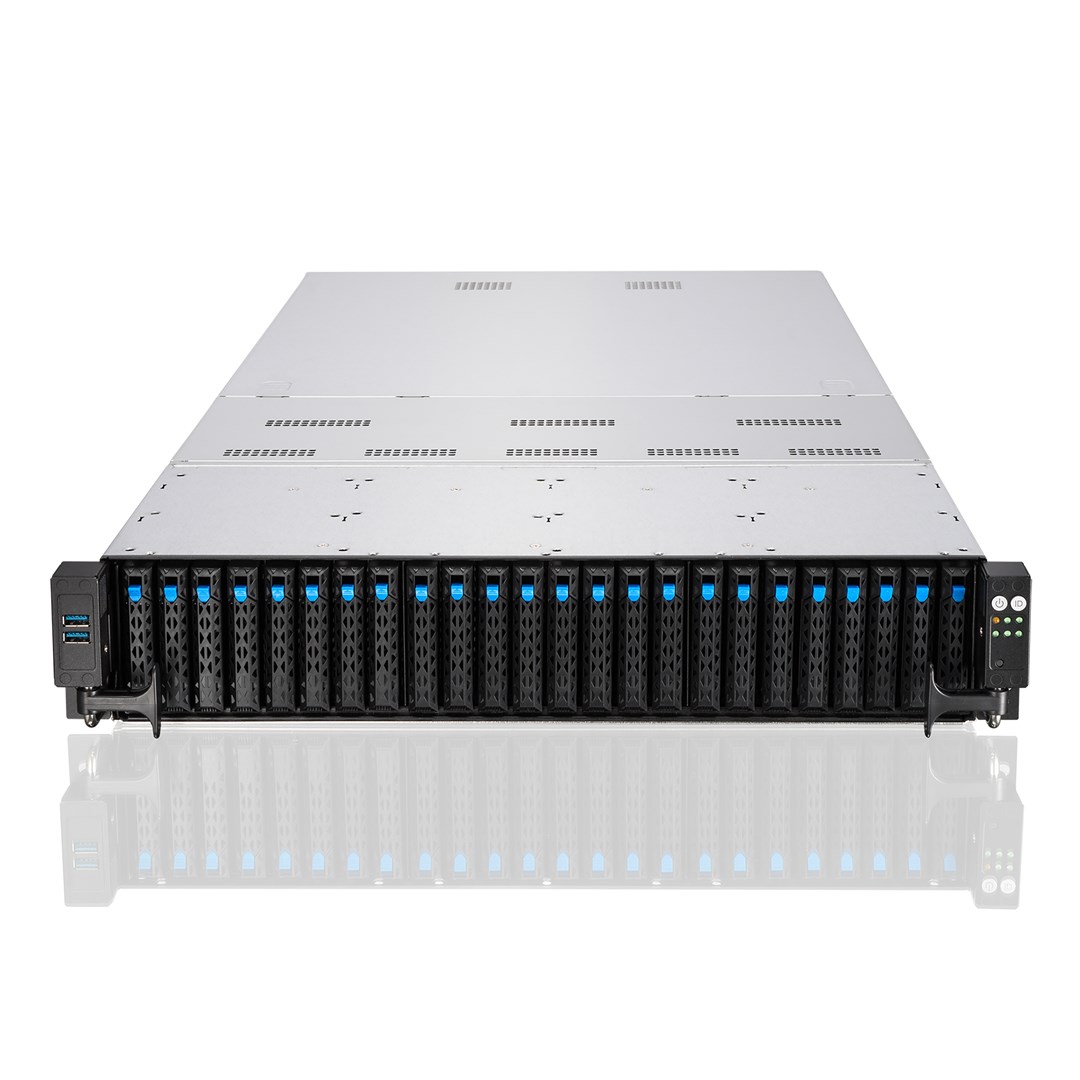 ASUS RS720-E11-RS24U Intel C741 Rack (2U) Zwart, Zilver
