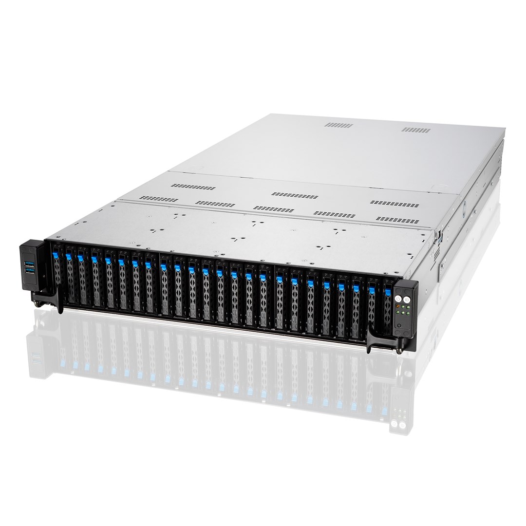 ASUS RS720-E11-RS24U Intel C741 Rack (2U) Zwart, Zilver