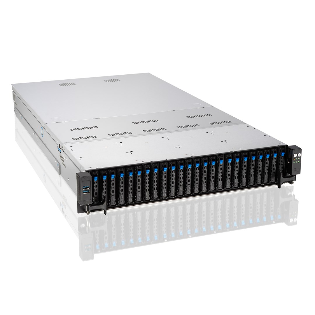 ASUS RS720-E11-RS24U Intel C741 Rack (2U) Zwart, Zilver