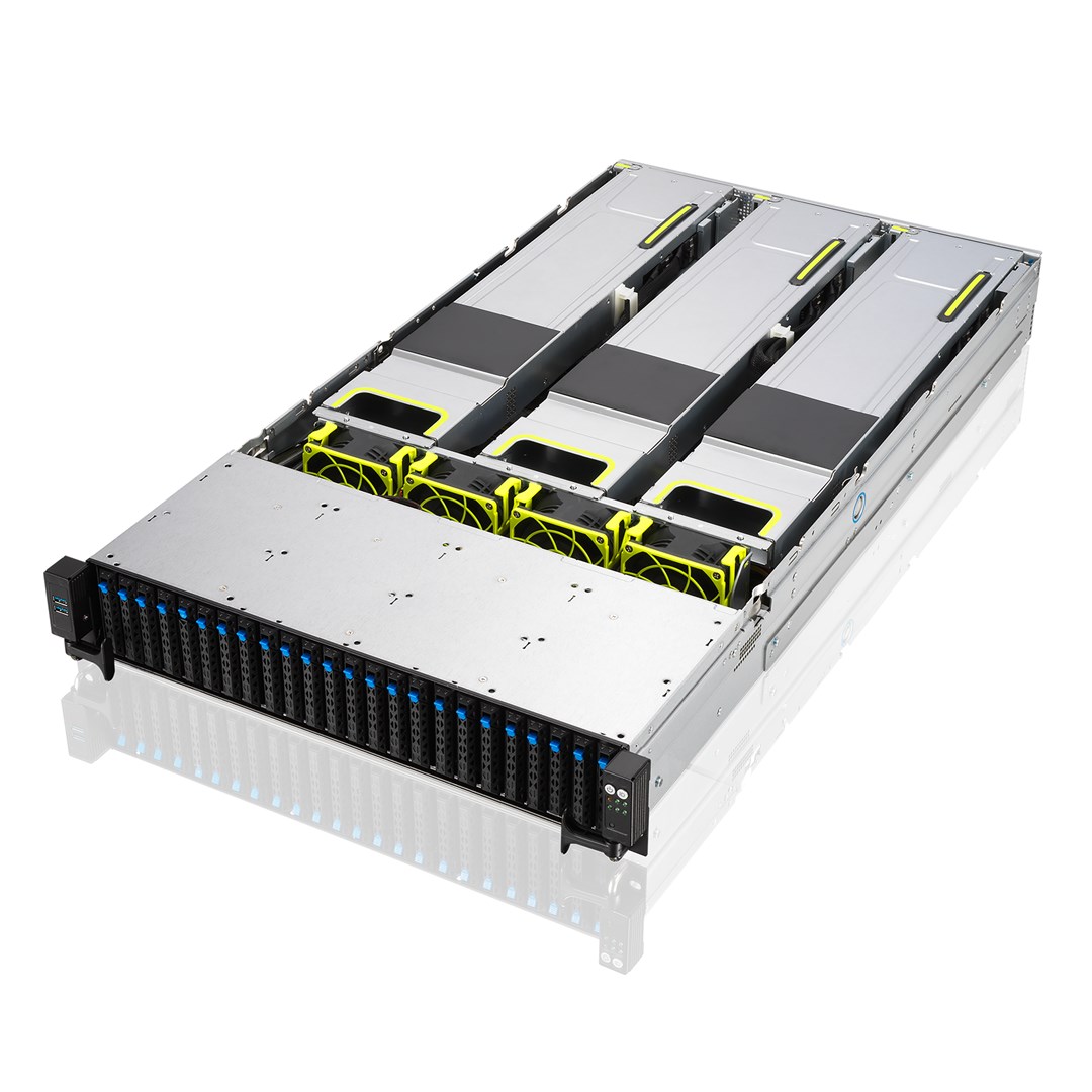 ASUS RS720-E11-RS24U Intel C741 Rack (2U) Zwart, Zilver