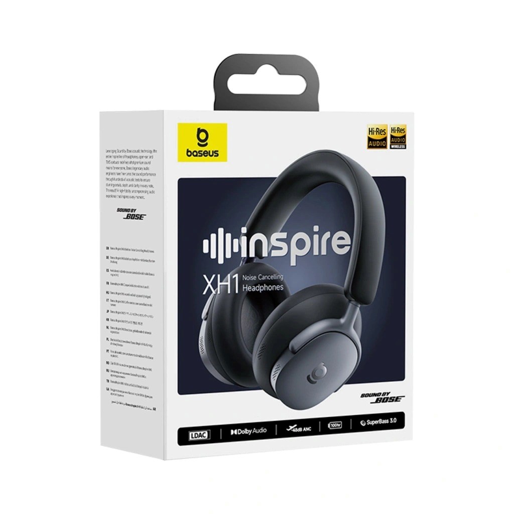 Baseus Inspire XH1 Sound by Bose Draadloze hoofdtelefoon met ANC zwart