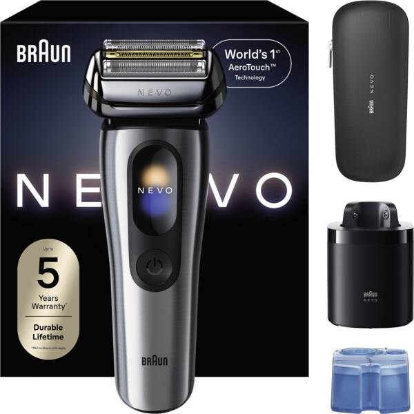 Braun NEVO 917667 scheerapparaat Scheerapparaat met scheerblad Trimmer Zilver
