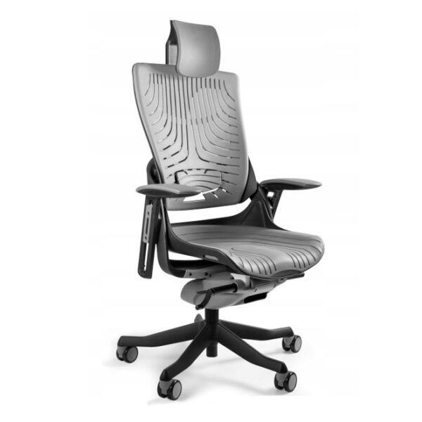 Bureaustoel Wau 2 TPE-8 elastomeer grijs/zwart