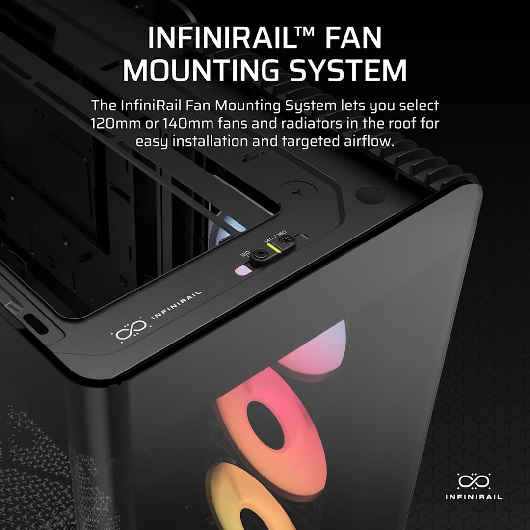 Corsair 4500X RS-R ARGB Tempered Glass Mid-Tower, Black Midi Tower Zwart