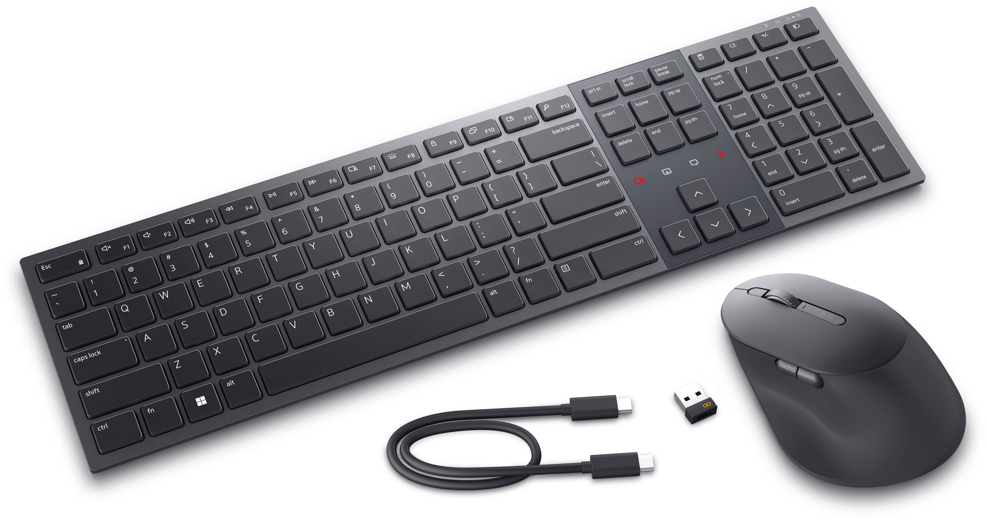 DELL Pro Premium samenwerkingstoetsenbord en muis - KM900 - VS internationaal (QWERTY)