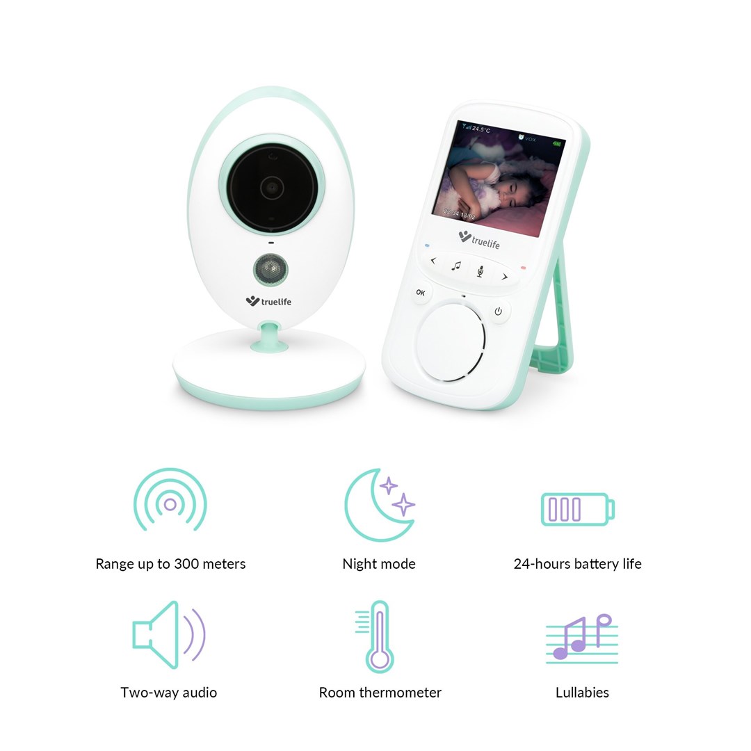 Elektronische babyfoon TrueLife NannyCam V24 Pro LCD 2,4” 20 fps