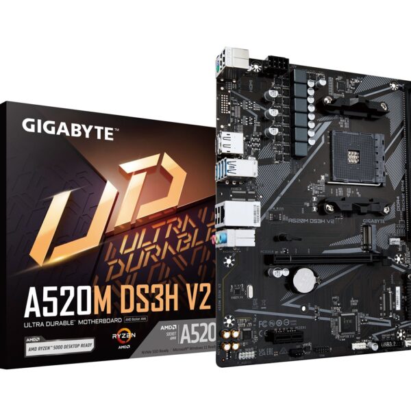 GIGABYTE A520M DS3H V2 moederbord Socket AM4 micro ATX