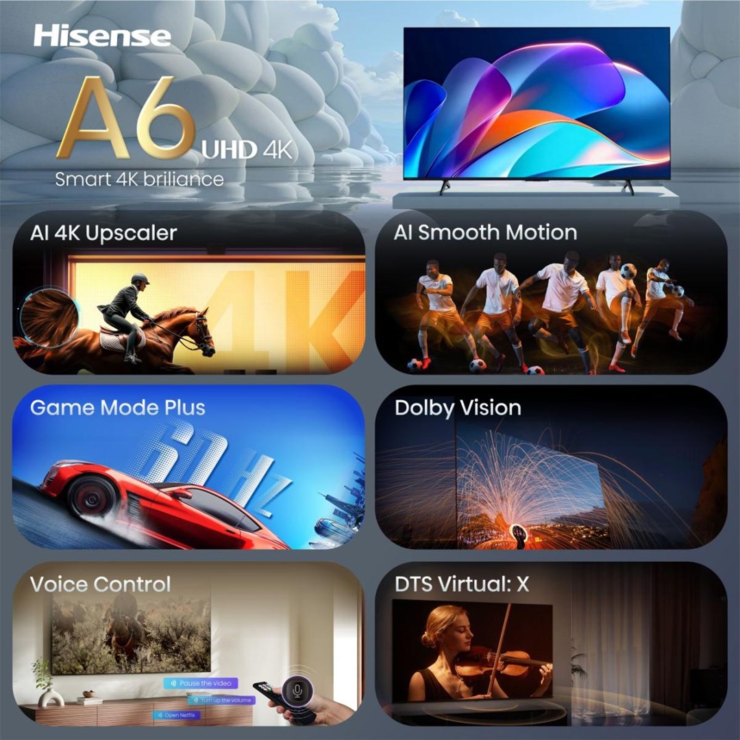Hisense 55A6S 139,7 cm (55") 4K Ultra HD Smart TV Wifi Zwart