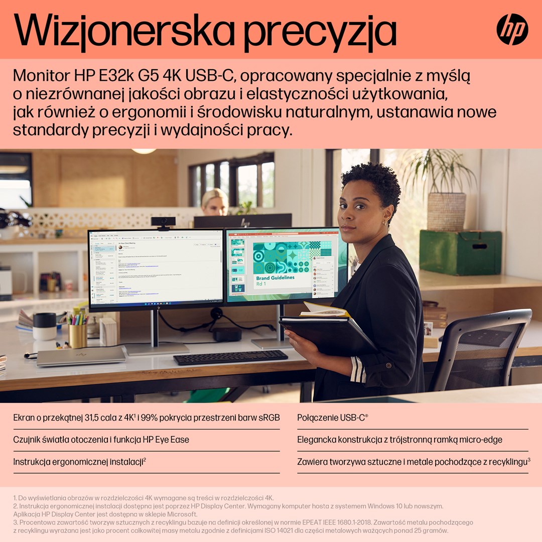 HP E32k G5 4K USB C-monitor