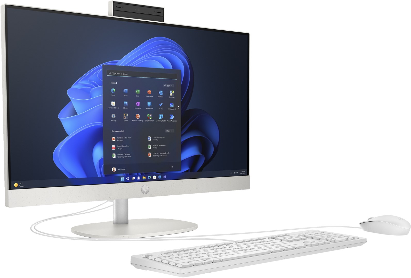 HP Pro 240 G10 alles-in-één desktop pc Intel® Core™ i5 16 GB DDR4-SDRAM 512 GB SSD Windows 11 Pro Wit