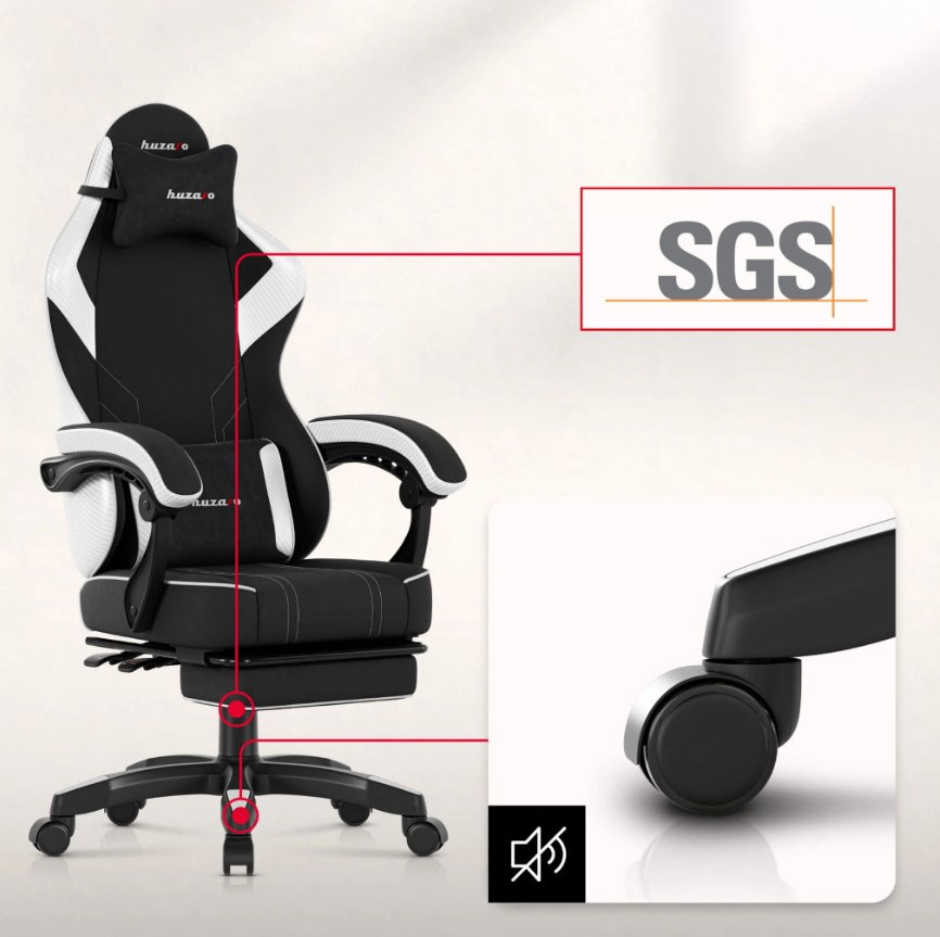 Huzaro Force 3.7 White Carbon gamingstoel