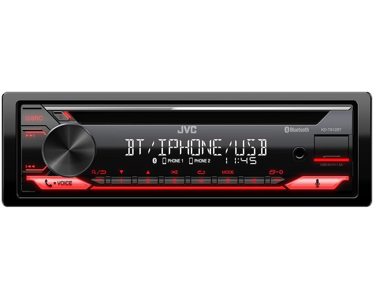 JVC KD-T812BT 1-DIN CD/USB autoradio