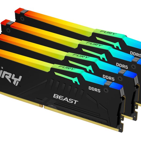 Kingston Technology FURY Beast 64GB 6000MT/s DDR5 CL40 DIMM (Kit van 4) RGB XMP