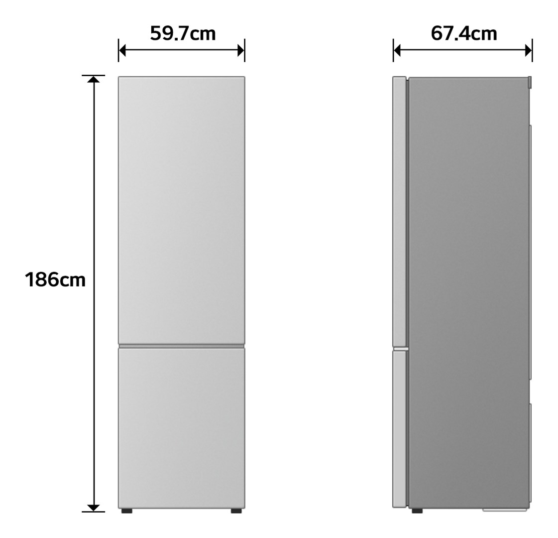 LG GBBSJ10EPY Vrijstaand 333 l Zilver