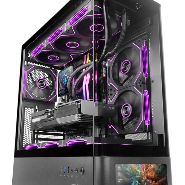 Mars Gaming MCLCDPRO computerbehuizing Midi Tower Zwart