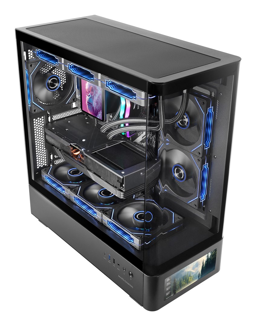 Mars Gaming MCLCDPRO computerbehuizing Midi Tower Zwart
