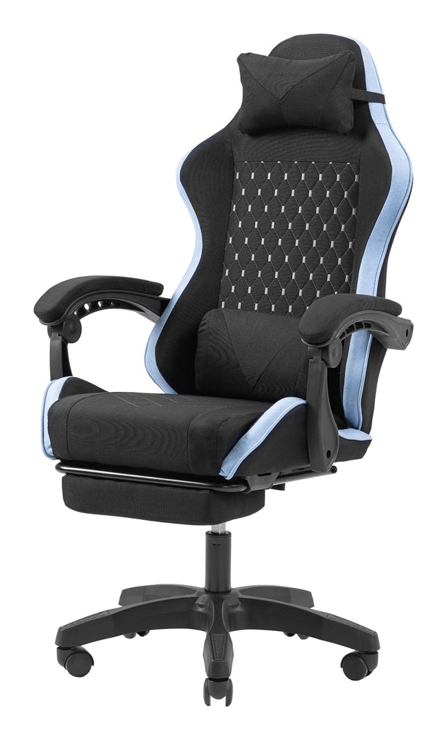 Mars Gaming MGC-X Fabric PC-gamestoel Gecapitonneerde zitting Zwart, Blauw