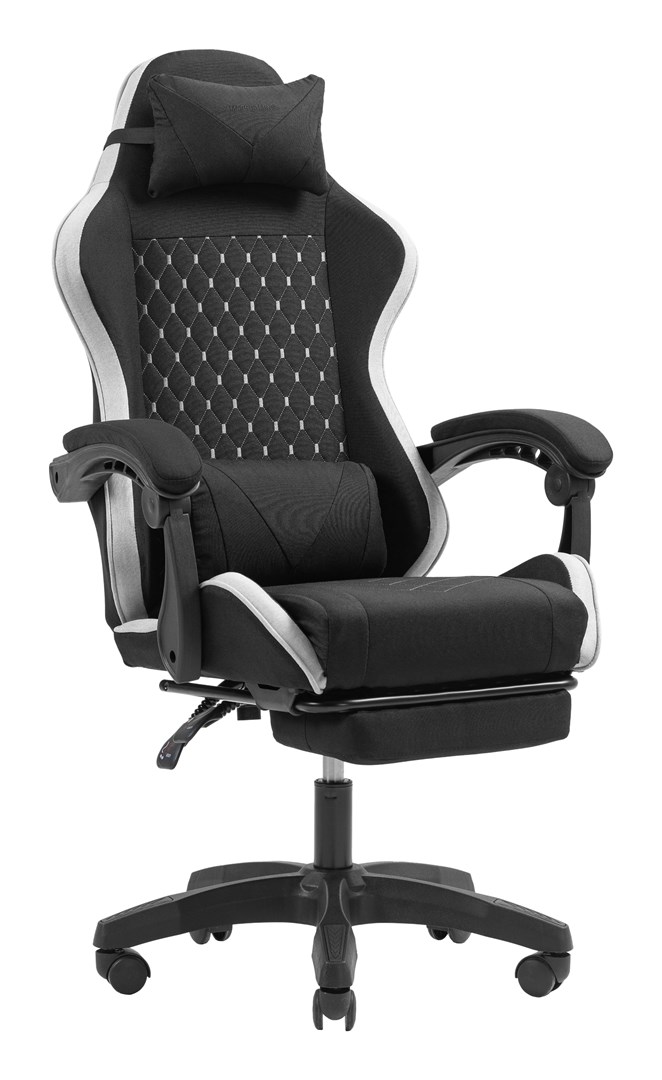 Mars Gaming MGC-X Fabric PC-gamestoel Gecapitonneerde zitting Zwart, Wit
