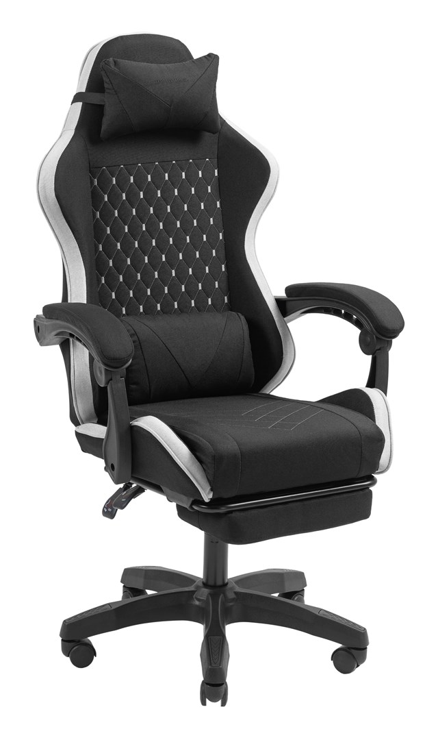 Mars Gaming MGC-X Fabric PC-gamestoel Gecapitonneerde zitting Zwart, Wit